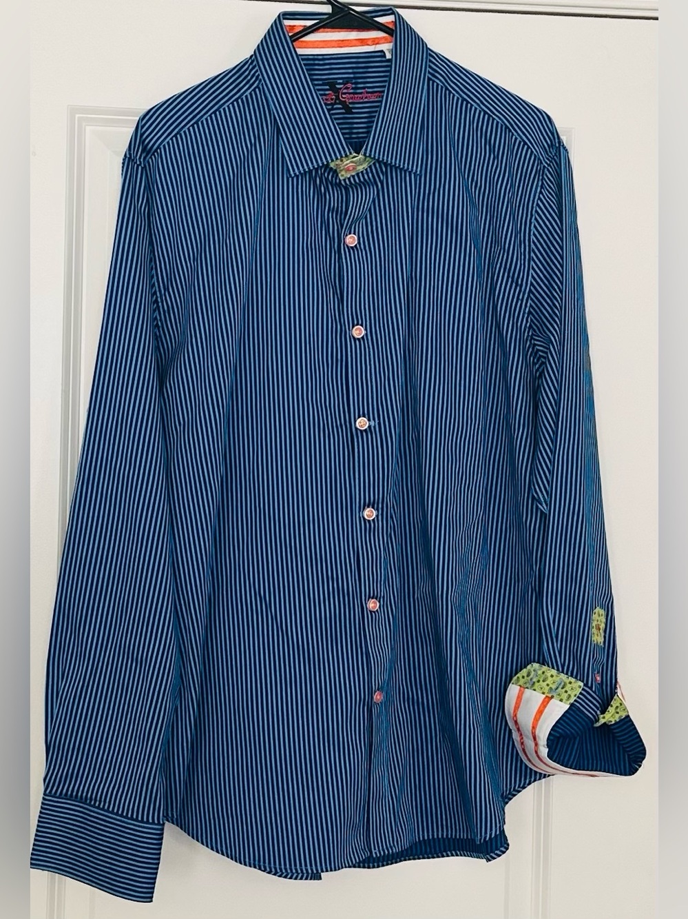 Robert Graham Long Sleeve Button Up Tailored Fit Dress Shirt- XXL